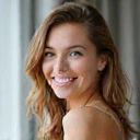 Client Emily R. with vibrant skin and hair